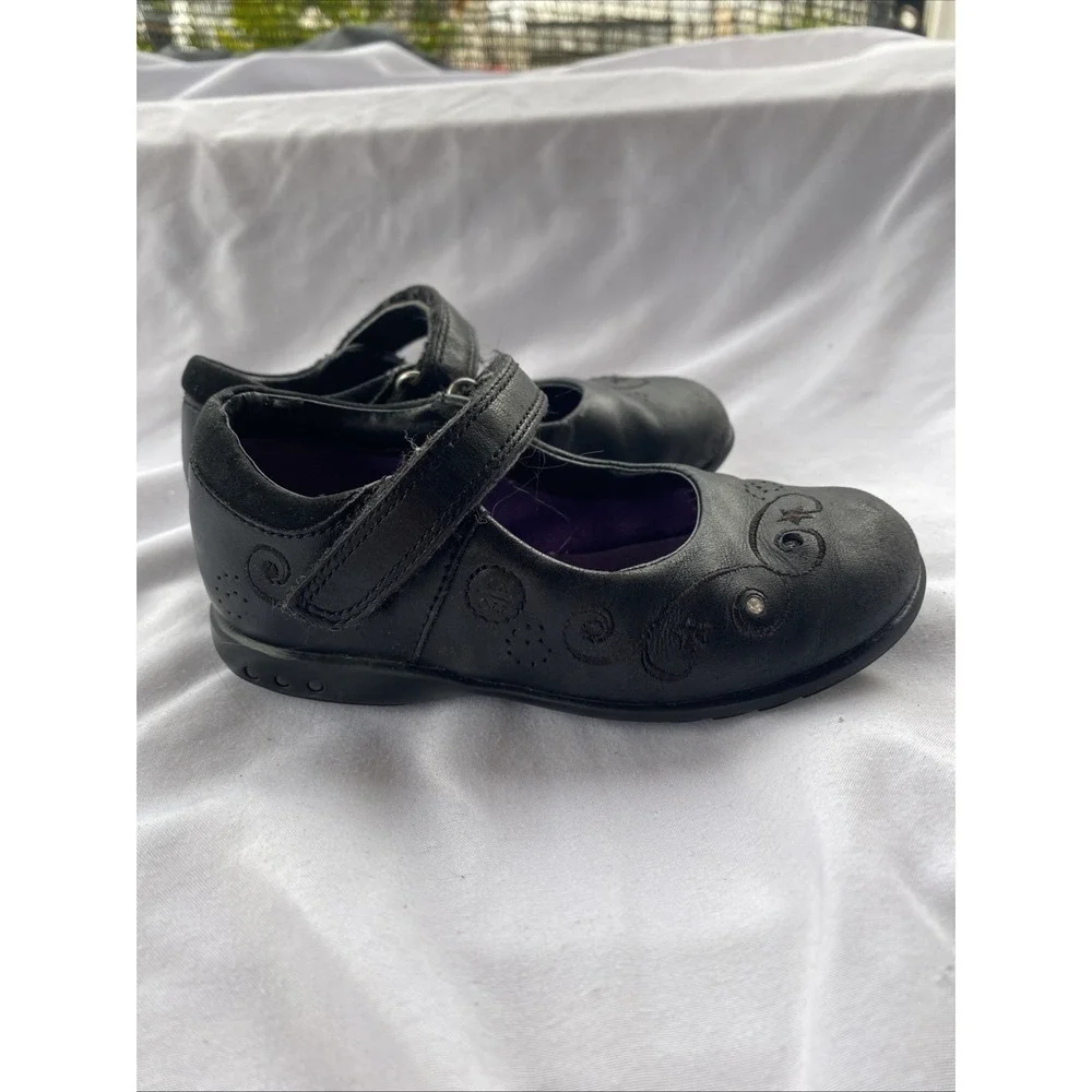 Clarks Breeanjo Children Mary Jane Black Light Up Leather Casual Flats Size 7.5